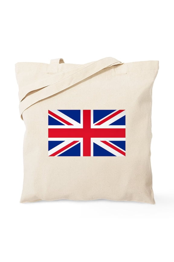 - Britain Flag Tote Bag - Unisex Canvas Tote Bag, Beige, 1-Piece