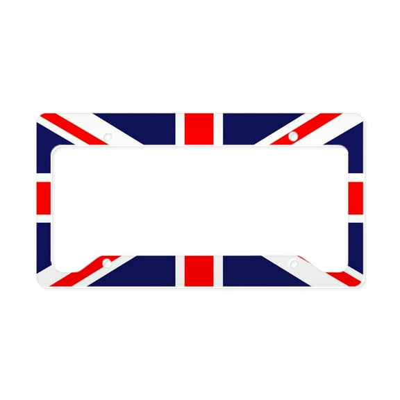 CafePress - British Flag License Plate Holder - Aluminum License Plate Frame, License Tag Holder