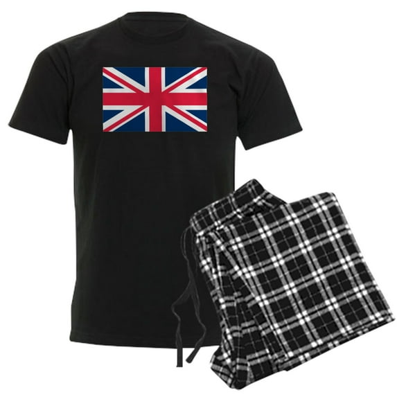 CafePress - British Flag Men's Dark Pajamas - Men's Dark Loose Fit Cotton Pajama Set