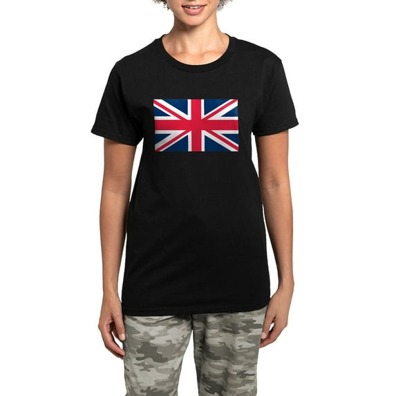 CafePress - British Flag Women's Dark Pajamas - Women's Short Sleeve Print T-Shirt and Pants Dark Cotton Pajama Set