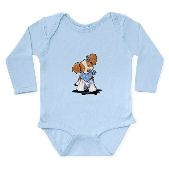 CafePress - Brittany Spaniel Girl Long Sleeve Infant Bodysuit - Long Sleeve Cotton Baby Bodysuit