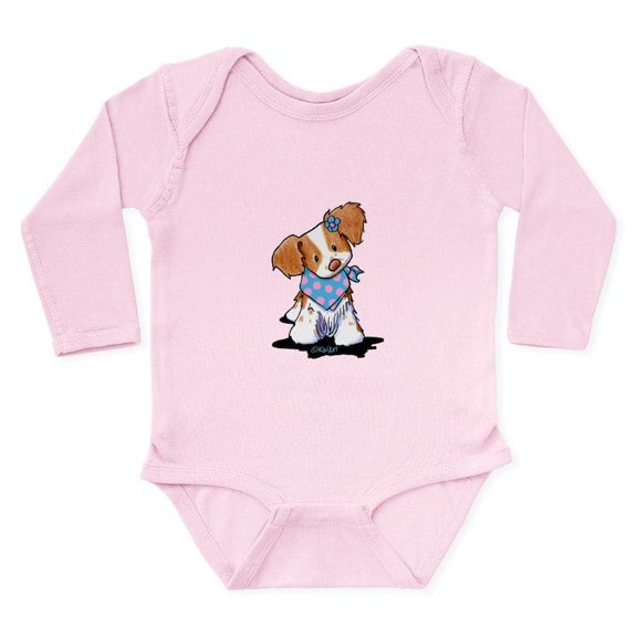 CafePress - Brittany Spaniel Girl Long Sleeve Infant Bodysuit - Long Sleeve Cotton Baby Bodysuit