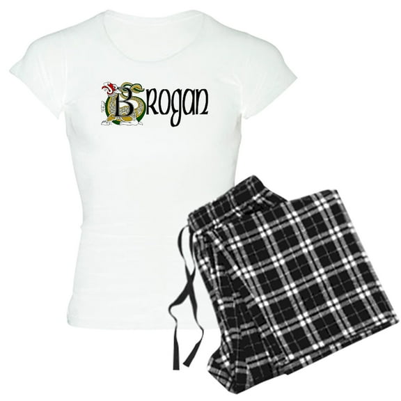 CafePress - Brogan Celtic Dragon Women's Light Pajamas - Women's Short Sleeve Print T-Shirt and Pants Light Cotton Pajama Set