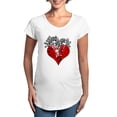 thumbnail image 1 of CafePress - Broken Heart With Skulls Maternity T Shirt - Cotton Maternity T-shirt, Cute & Funny Pregnancy Tee, 1 of 4