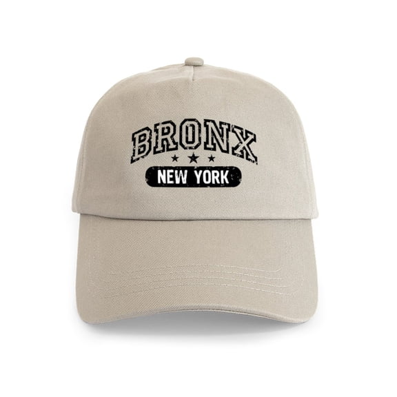 CafePress - Bronx New York Cap - Adjustable 100% Brushed Unisex Casual Cotton Baseball Cap, Beige, 1