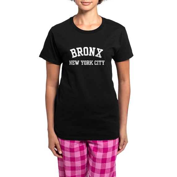 CafePress - Bronx New York City Women's Dark Pajamas - Women's Short Sleeve Print T-Shirt and Pants Dark Cotton Pajama Set