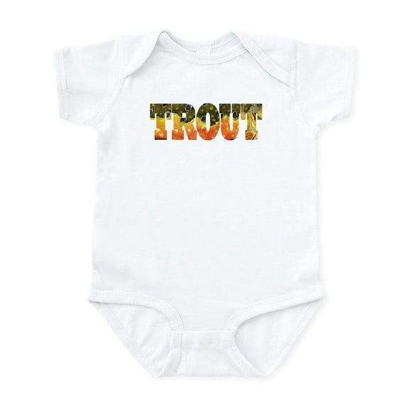 CafePress - Brook TROUT Infant Bodysuit - Baby Light Bodysuit, Size Newborn - 24 Months