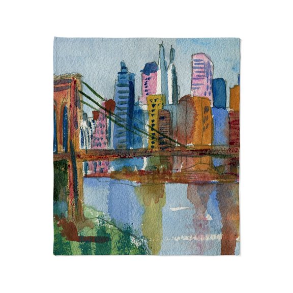 CafePress - Brooklyn Bridge Bathroom Throw Blanket - Soft Fleece Throw Blanket, 50"x60" for All Ages