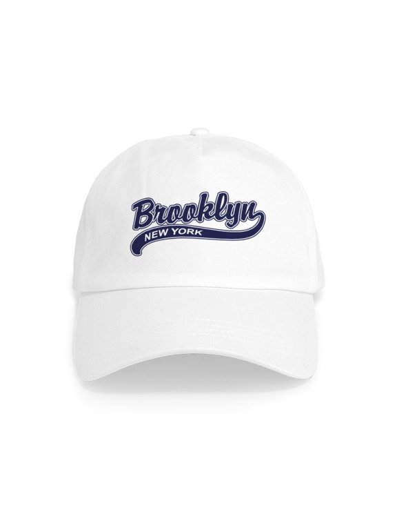 - Brooklyn Cap - Adjustable 100% Brushed Unisex Casual Cotton Baseball Cap, Beige, 1