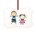 thumbnail image 1 of CafePress - Brother And Sister - Scroll Ornament, 1 of 3