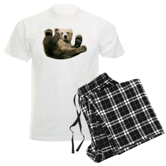 CafePress - Brown Bottom Bear Cub Playful Fuzzy Wuzzy Men's Li - Men's Light Loose Fit Cotton Pajama Set
