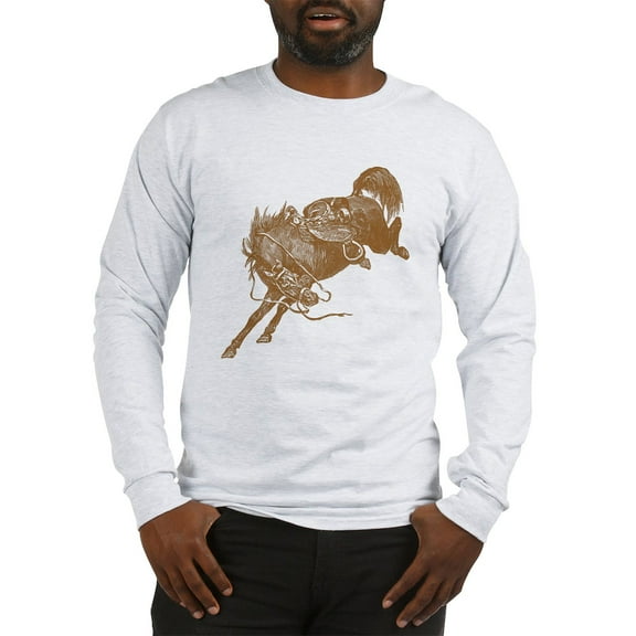 CafePress - Brown Bronco Long Sleeve T Shirt - Unisex Cotton Long Sleeve T-Shirt