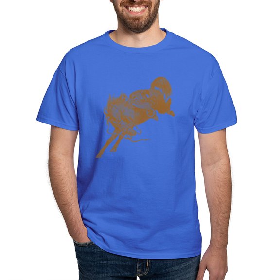 CafePress - Brown Bronco T Shirt - Men's Classic Graphic Cotton T-Shirt