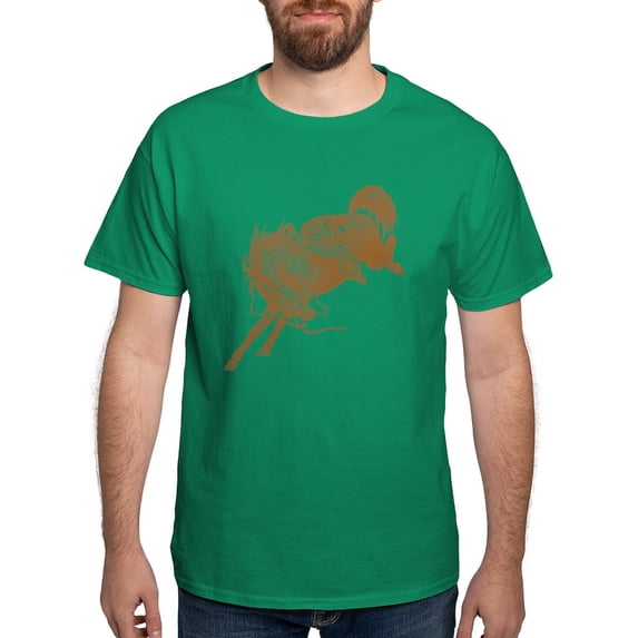 CafePress - Brown Bronco T Shirt - Men's Classic Graphic Cotton T-Shirt