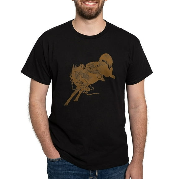 CafePress - Brown Bronco T Shirt - Men's Classic Graphic Cotton T-Shirt