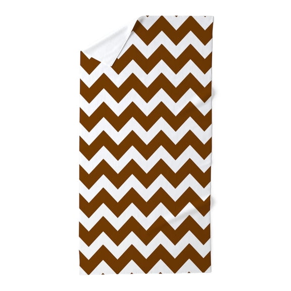 CafePress - Brown Earth Chevron Pattern - Large Beach Towel, Soft 30"x60" Towel with Unique Design