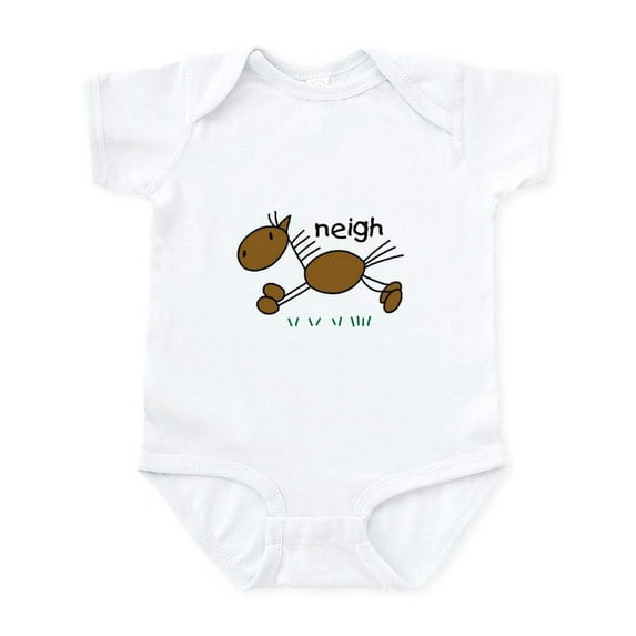 CafePress - Brown Horse Infant Bodysuit - Baby Light Bodysuit, Size Newborn - 24 Months