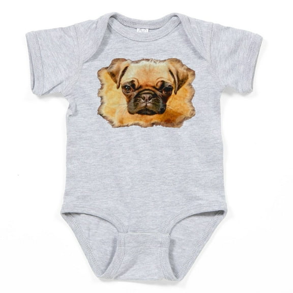 CafePress - Brown Pug Puppy - Cute Infant Bodysuit Baby Romper - Size Newborn - 24 Months