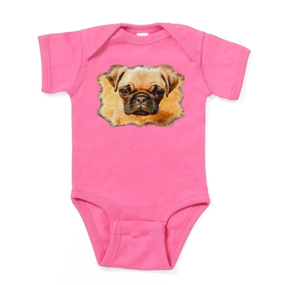 CafePress - Brown Pug Puppy - Cute Infant Bodysuit Baby Romper - Size Newborn - 24 Months