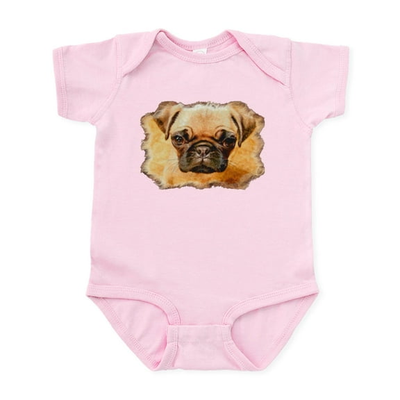 CafePress - Brown Pug Puppy Infant Bodysuit - Baby Light Bodysuit, Size Newborn - 24 Months