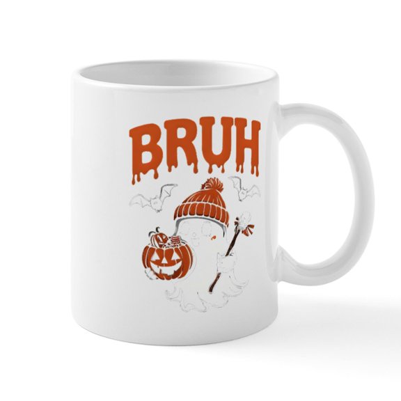 CafePress - Bruh Boo - 11 oz Ceramic Mug - Novelty Coffee Tea Cup