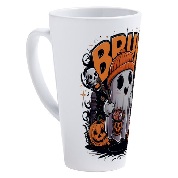CafePress - Bruh Boo - 17 Oz White Ceramic Latte Mug