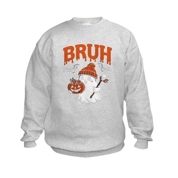 CafePress - Bruh Boo - Kids Sweatshirt, Youth Crew Neck Sweatshirt