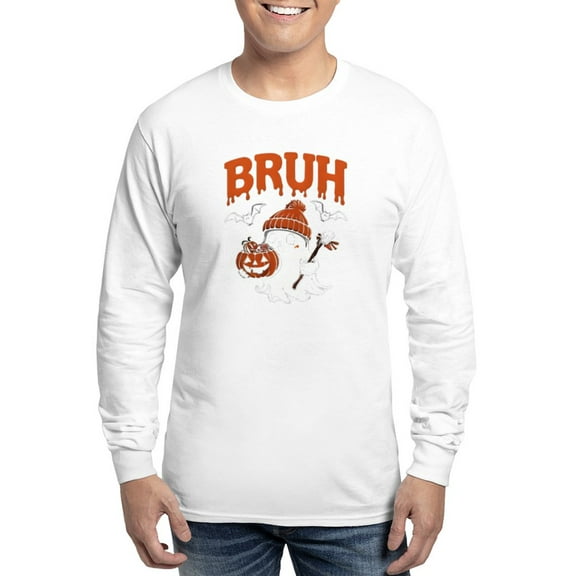 CafePress - Bruh Boo Men's Long Sleeve T Shirt - Unisex Cotton Long Sleeve T-Shirt