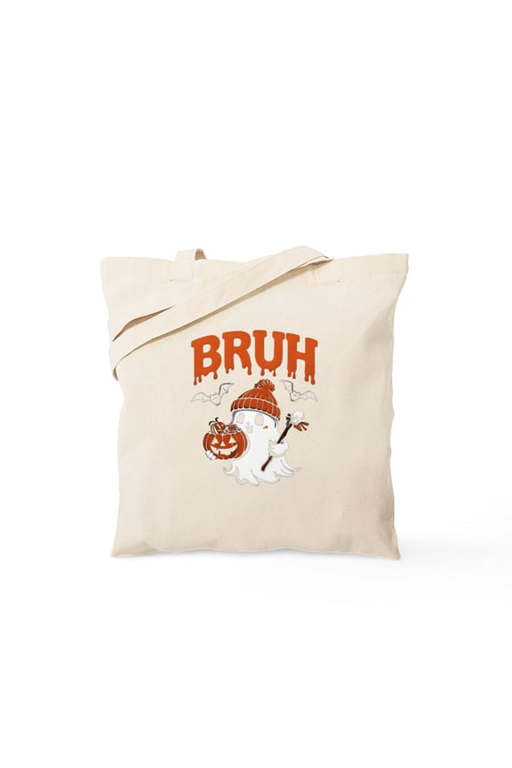 - Bruh Boo - Unisex Canvas Tote Bag, Beige, 1-Piece