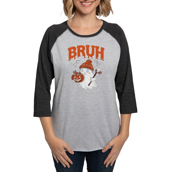 CafePress - Bruh Boo Women's Baseball T Shirt - Womens Baseball Tee
