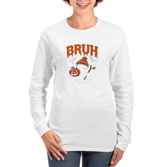 CafePress - Bruh Boo Women's Long Sleeve T Shirt - Women's Long Sleeve Graphic Casual T-Shirt