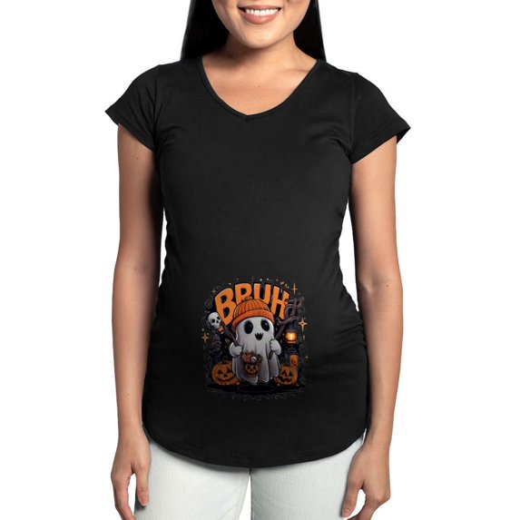CafePress - Bruh Boo Women's Maternity T Shirt - Maternity Dark T-Shirt
