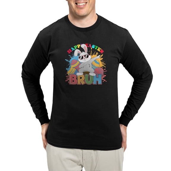 CafePress - Bruh Easter Eggs Teens Boys Kids Easter Men's Long Sleeve T Shirt - Long Sleeve Dark T-Shirt