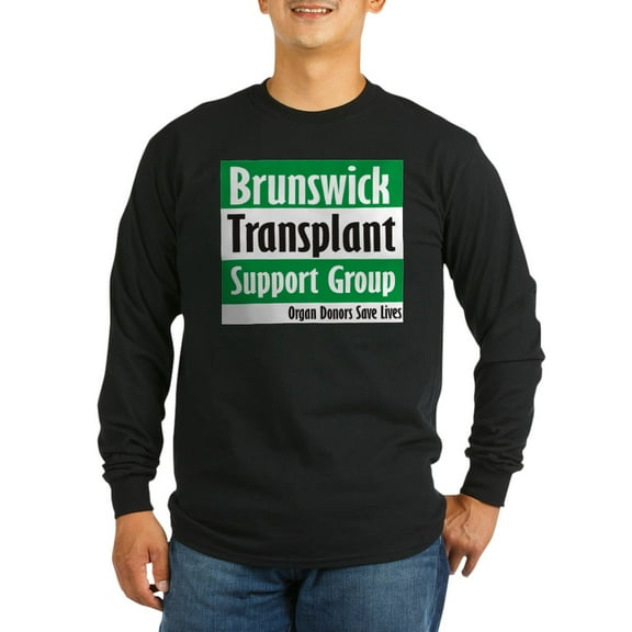 CafePress - Brunswick Transplant Support Group Logo Long Sleev - Long Sleeve Dark T-Shirt