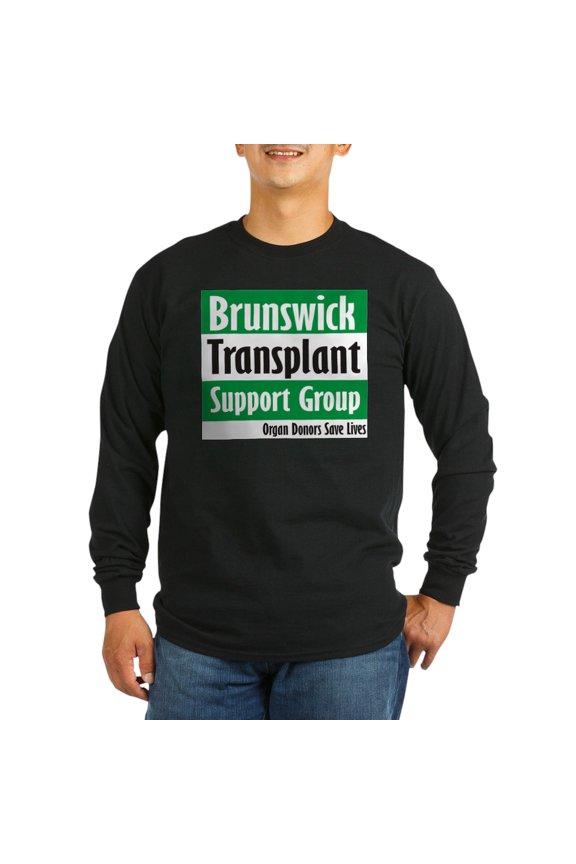 - Brunswick Transplant Support Group Logo Long Sleev - Long Sleeve Dark T-Shirt