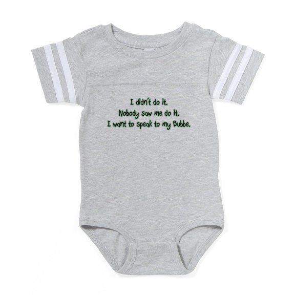 CafePress - Bubbe - Cute Infant Baby Football Bodysuit