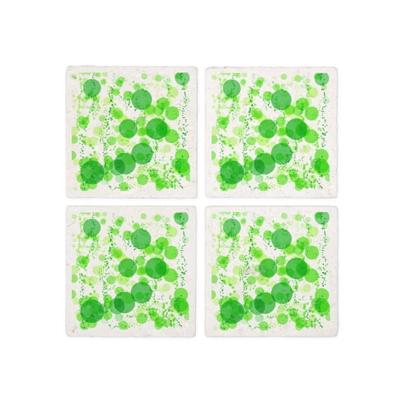 CafePress - Bubbles Green - Tile Coaster, Drink Coaster Set of 4