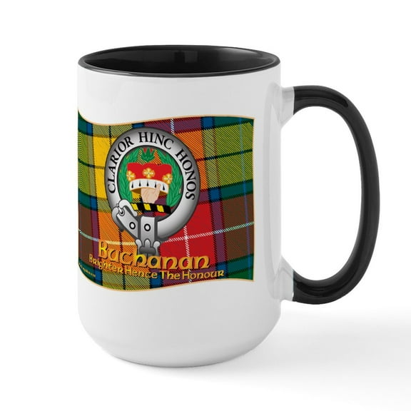 CafePress - Buchanan Clan Mugs - 15 oz Ceramic Large White Novelty Mug