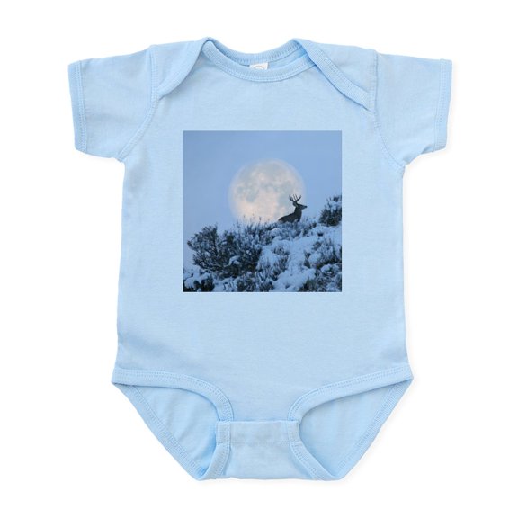 CafePress - Buck Deer Moon Infant Bodysuit - Baby Light Bodysuit, Size Newborn - 24 Months