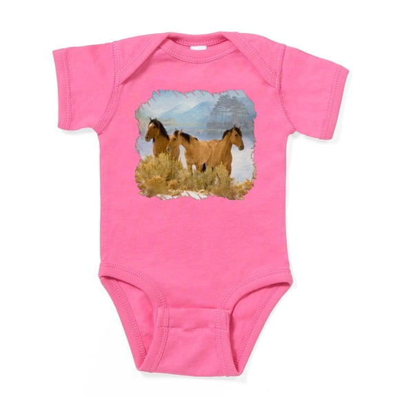CafePress - Buckskin Horses - Cute Infant Bodysuit Baby Romper - Size Newborn - 24 Months