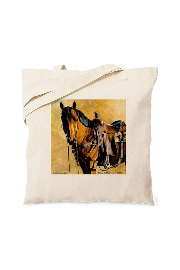 - Buckskin Quarter Horse Tote Bag - Unisex Canvas Tote Bag, Beige, 1-Piece