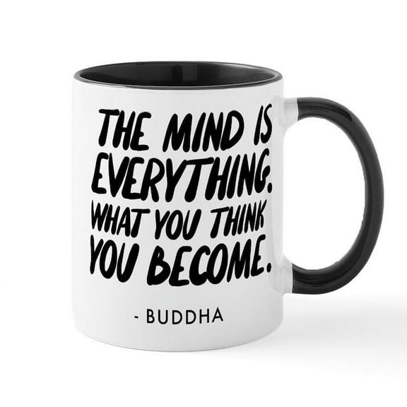 CafePress - Buddha Quote The Mind Is Everyth - 11 oz Ceramic Mug - Novelty Coffee Tea Cup