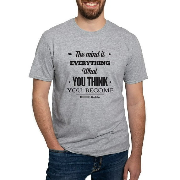 CafePress - Buddha Saying The Mind Is Everything ... Fitted - Fitted T-Shirt, Vintage Fit Soft Cotton Tee