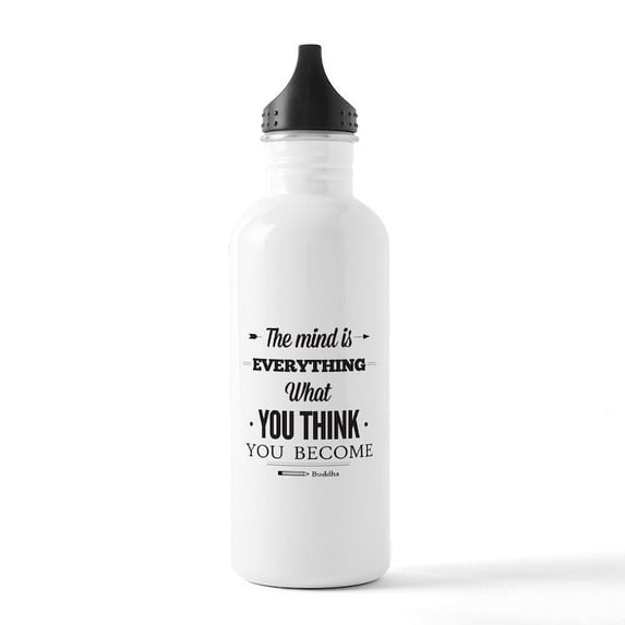 CafePress - Buddha Saying The Mind Is Everything ... Stainle - Stainless Steel Water Bottle, Sports Bottle, 1.0L