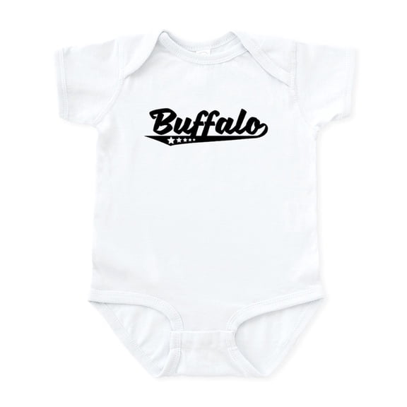 CafePress - Buffalo NY Retro Logo Body Suit - Baby Light Bodysuit, Size Newborn - 24 Months