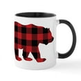 thumbnail image 1 of CafePress - Buffalo Plaid Bear - 11 oz Ceramic Mug - Novelty Coffee Tea Cup, 1 of 6
