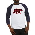 thumbnail image 1 of CafePress - Buffalo Plaid Bear Baseball Tee - Cotton Baseball Jersey, 3/4 Raglan Sleeve Shirt, 1 of 4