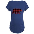 thumbnail image 1 of CafePress - Buffalo Plaid Bear Maternity Dark T Shirt - Maternity Dark T-Shirt, 1 of 3