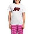 thumbnail image 1 of CafePress - Buffalo Plaid Bear Women's Light Pajamas - Women's Short Sleeve Print T-Shirt and Pants Light Cotton Pajama Set, 1 of 7