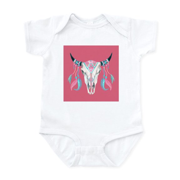 CafePress - Buffalo Skull Body Suit - Baby Light Bodysuit, Size Newborn - 24 Months